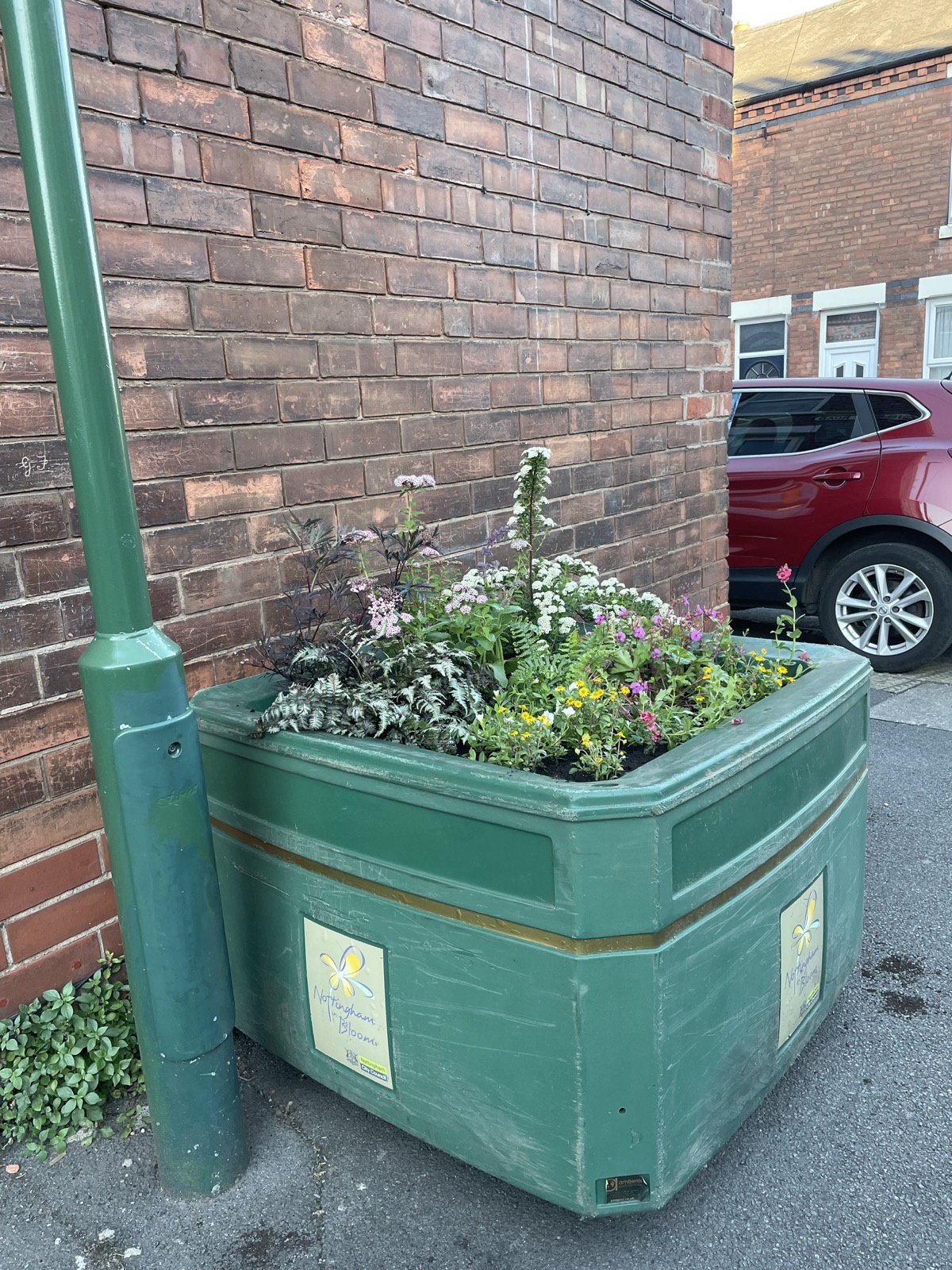 One of the planters, on a former flytip hotspot