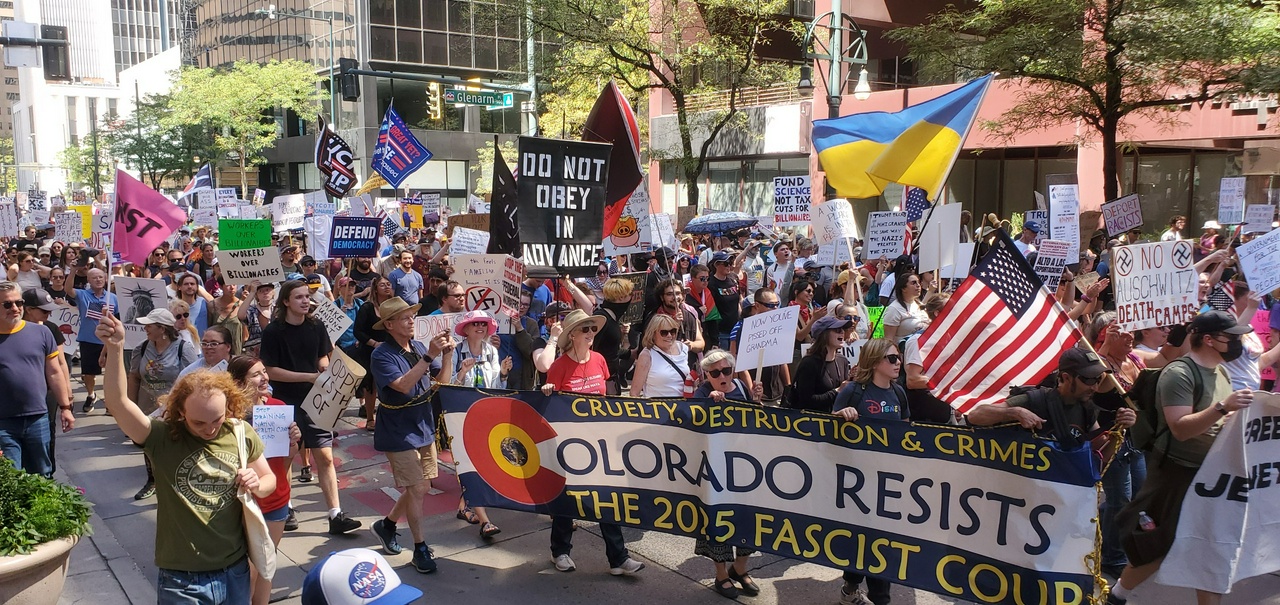 Denver: Over 1000 march against Trump on Labor Day