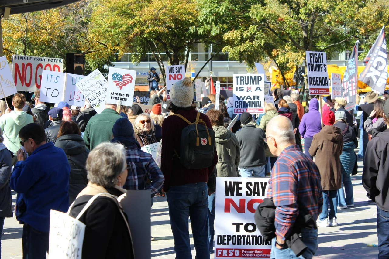 No Kings rally in Grand Rapids, Michigan. | Fight Back! News No Kings rally in Grand Rapids, Michigan.