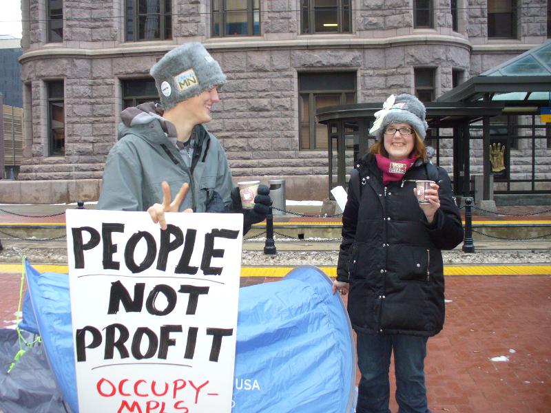 Ben Painter and Melissa Hill. Both have been "trespassed" at People's Plaza