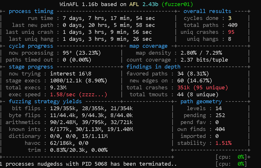 WinAFL Fuzzing