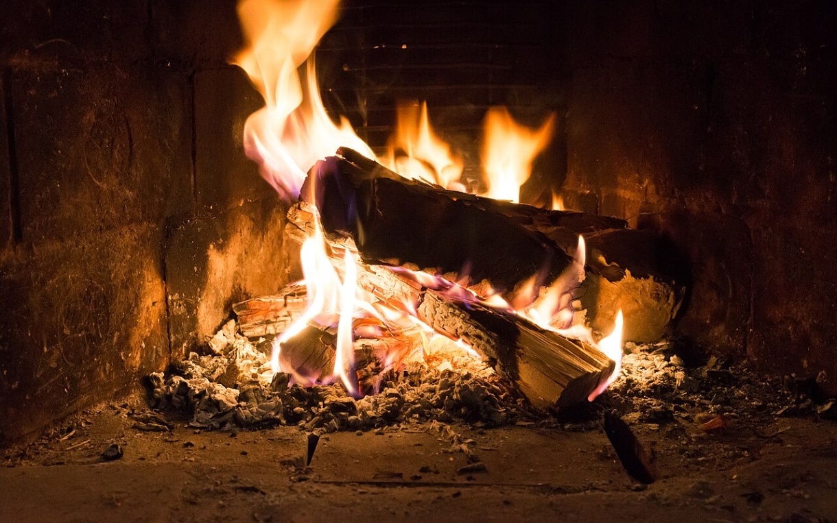 A fireplace