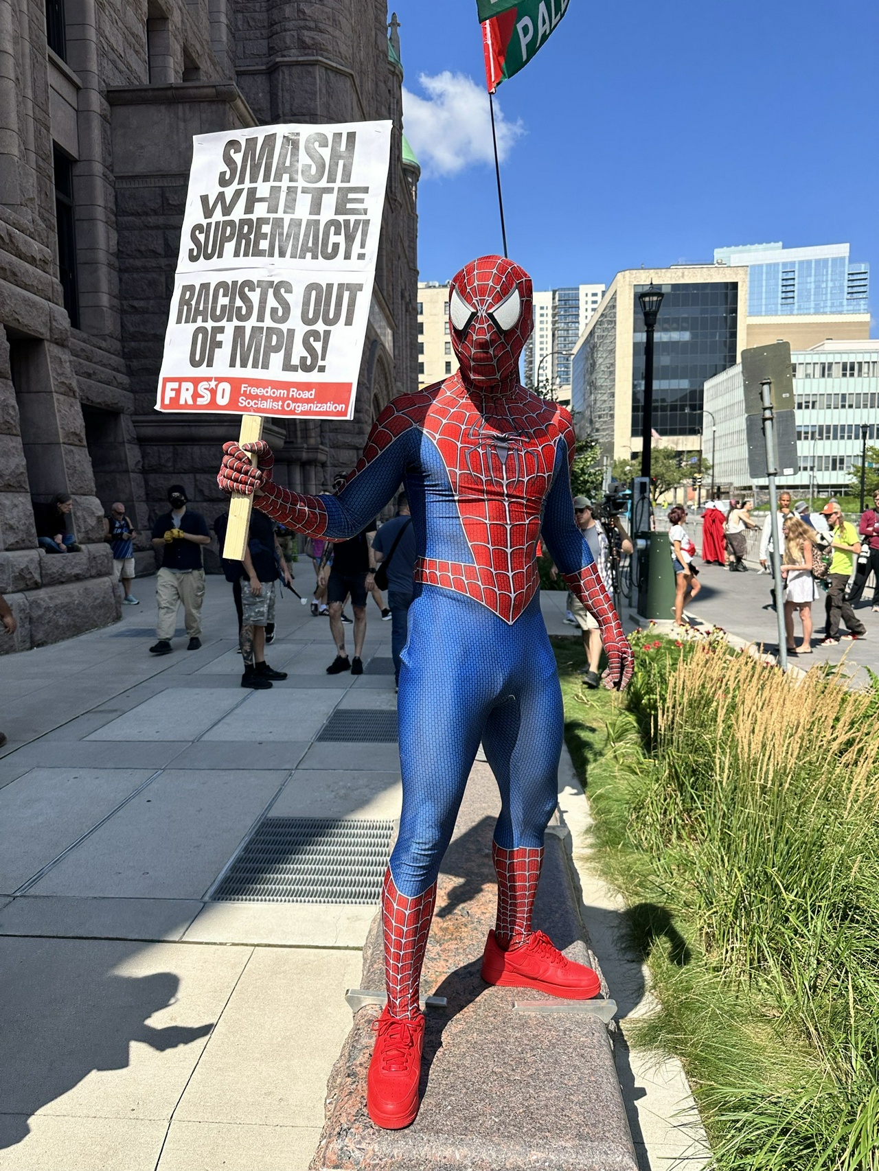 Minneapolis Spider-Man out to smash white supremacy and Jake Lang.
