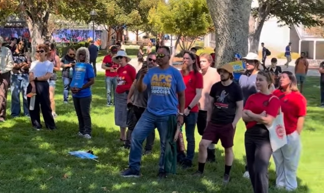 Solidarity rally in San Jose, California.