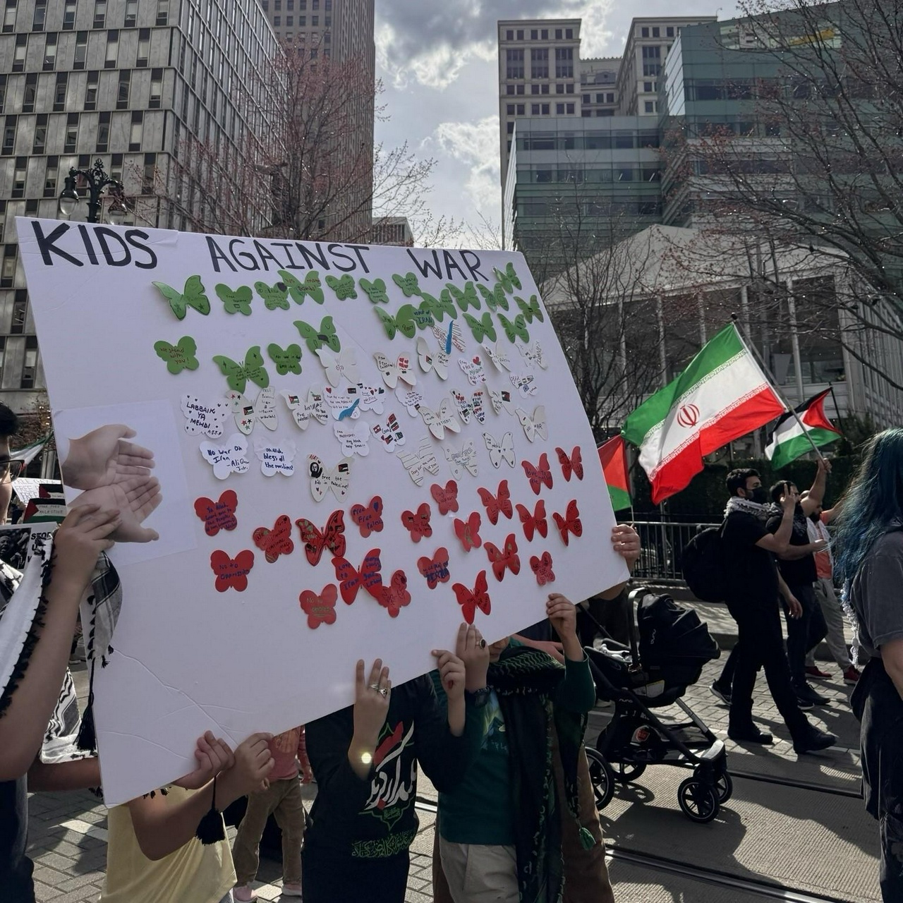 Detroit protest against the U.S. war on Iran.