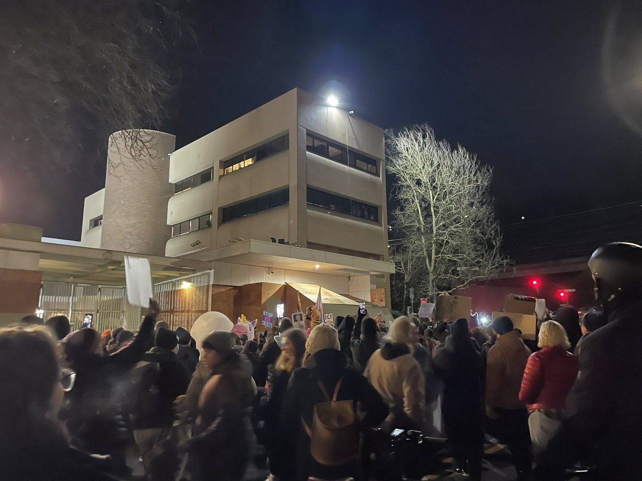 Anti ICE protest in Portland, Oregon.