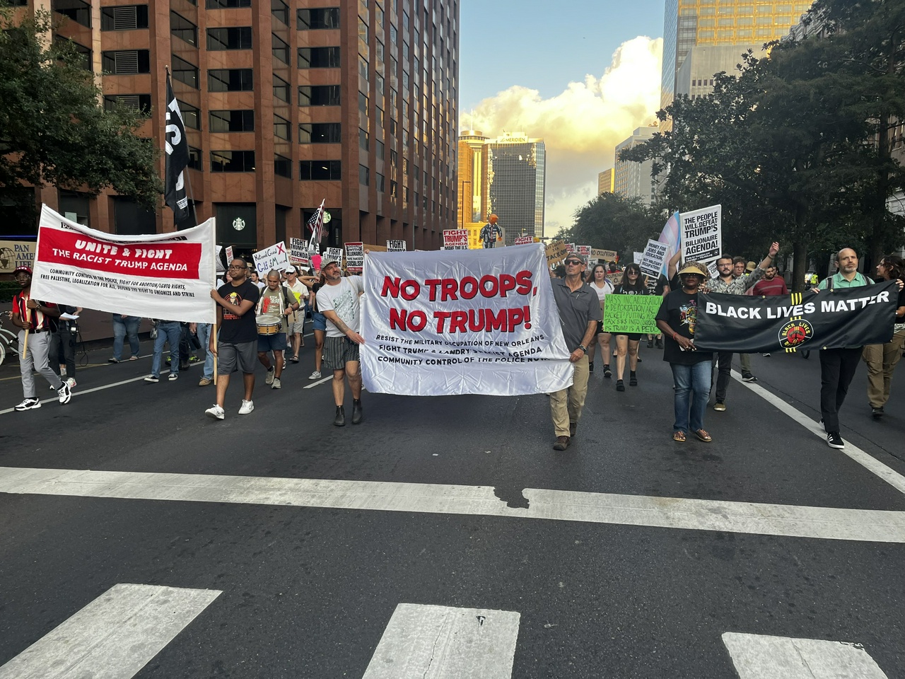 New Orleanians hit the streets to resist Trump’s National Guard threat