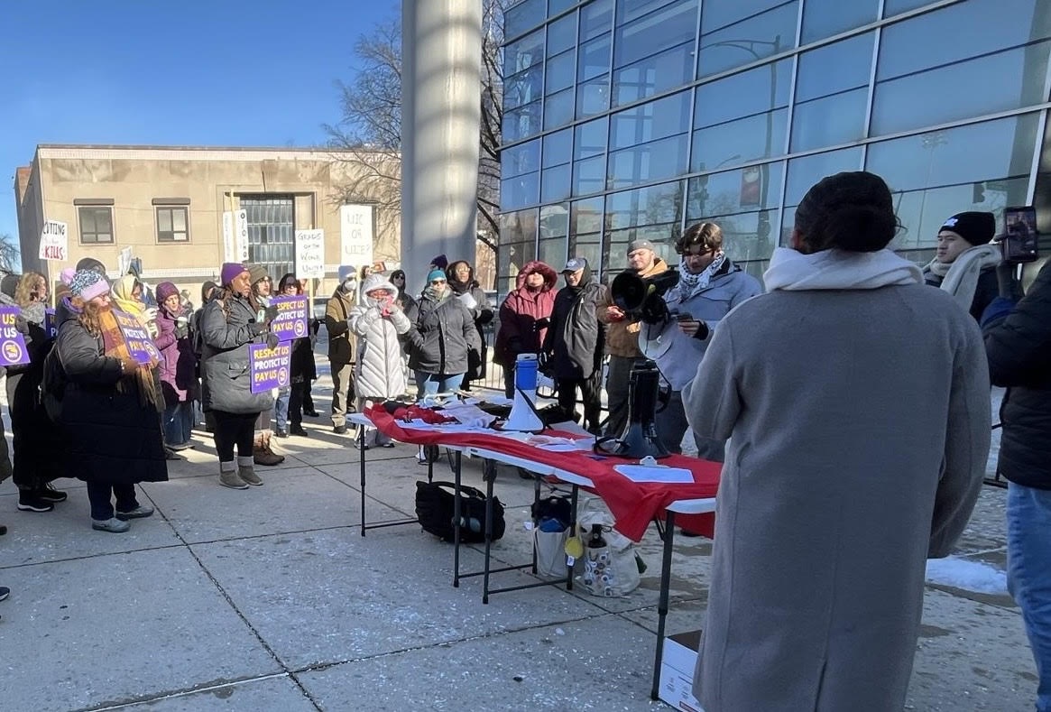 UIC protest against attacks on diversity measures.