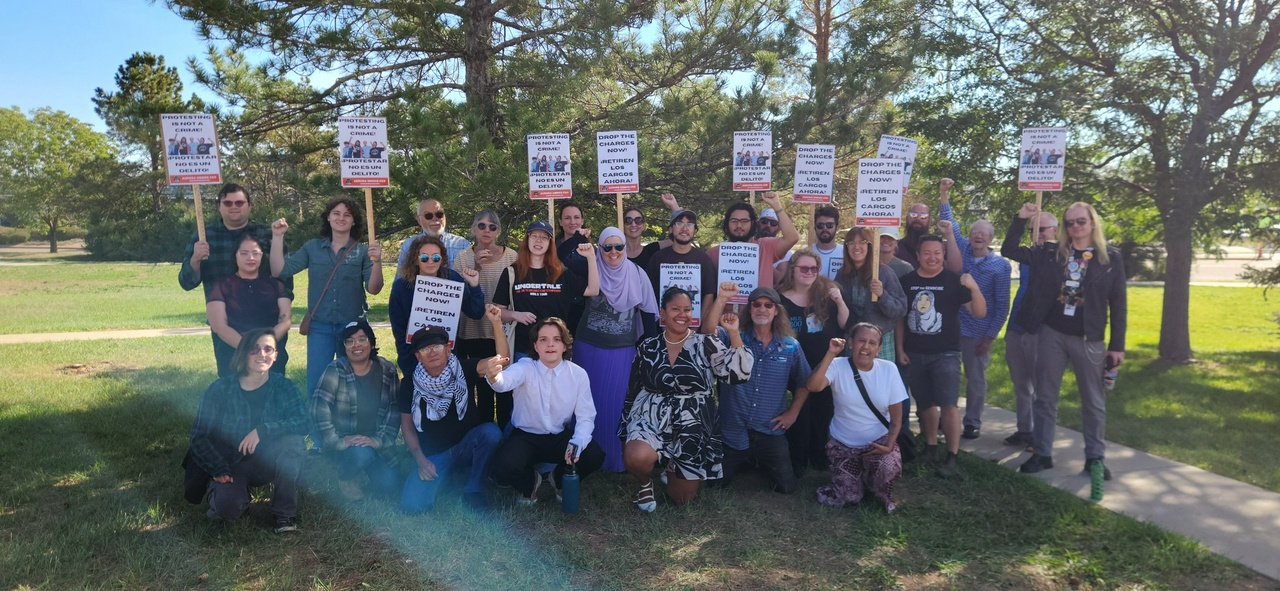 Community members demand "Drop the charges against anti ICE protesters." | Fight Back! News