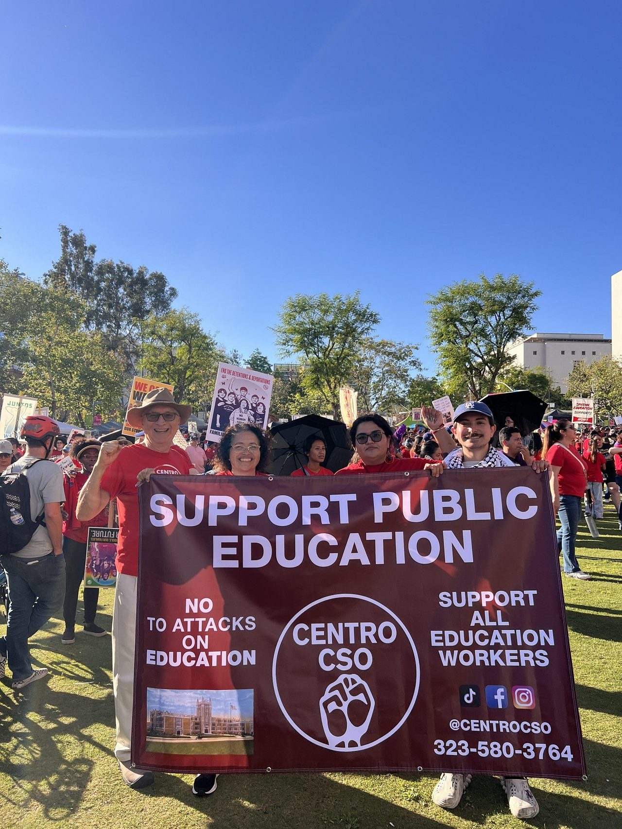 Centro CSO supports LA educators. | FightBack! News