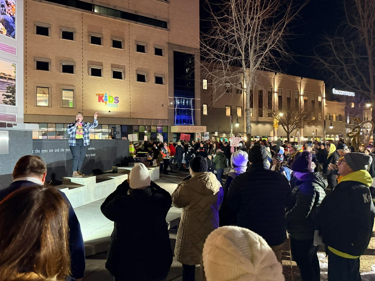 Appleton, Wisconsin protest following the ICE murder of Renee Good.
