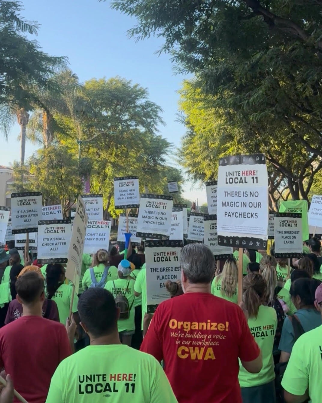 Disney workers fight for a decent contract.