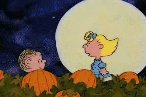 Peanuts pumpkin Sally bummed