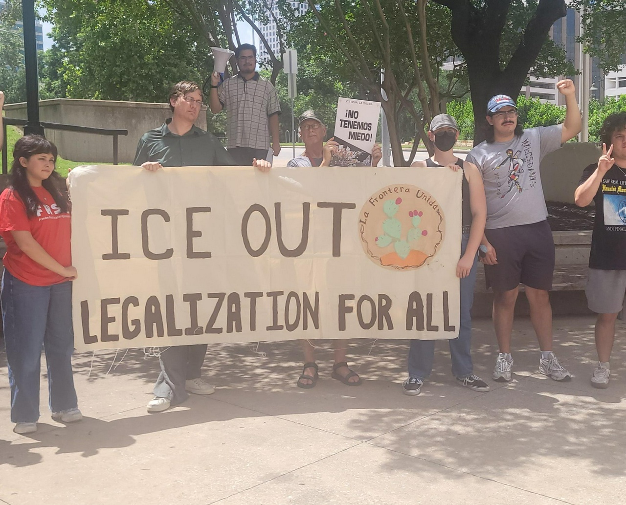 Austin protest joins the Weekend of Action Against Immigration Detention Centers. | Fight Back! News Austin protest joins the Weekend of Action Against Immigration Detention Centers.