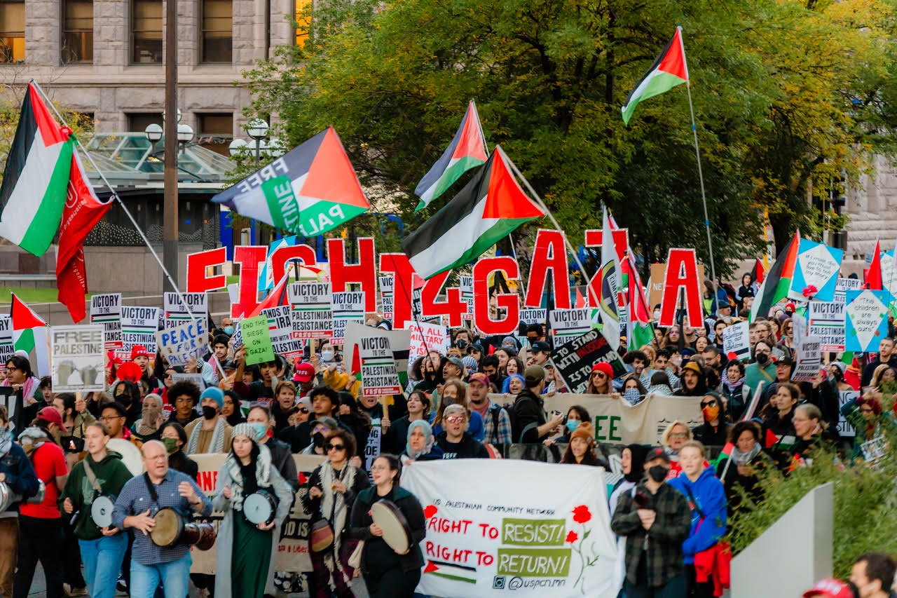 Minneapolis march for Palestine on October 7. | Ashley Taylor-Gougé 