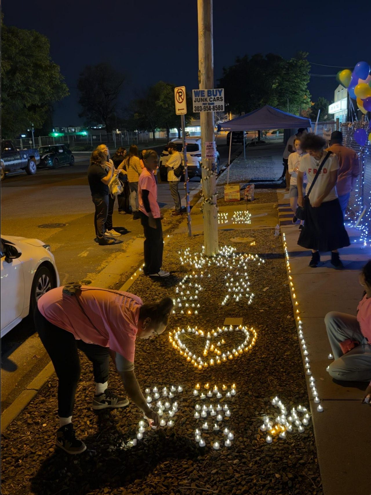 Aurora, Colorado candlelight vigil on the one-year anniversary of the police killing of Kory Dillard.