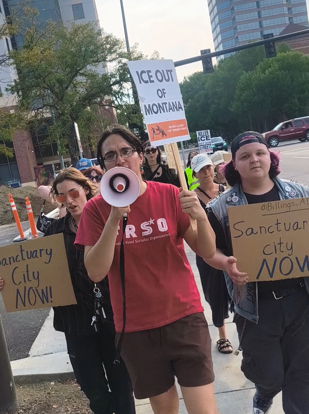Protest against ICE in Billings, Montana. | Fight Back! News
