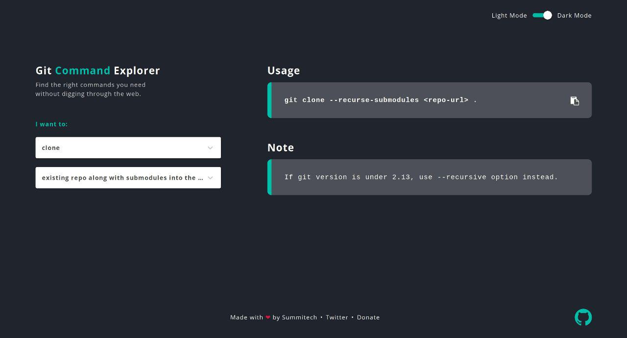Git Command Explorer