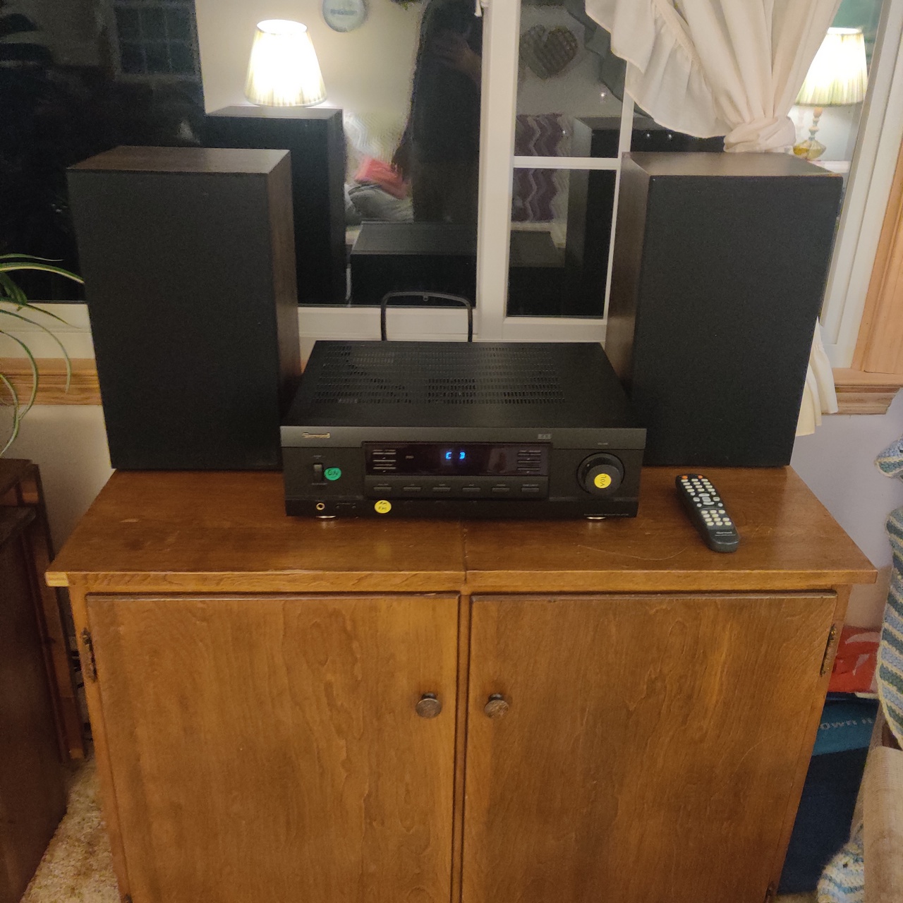 The speakers and receiver I set up.