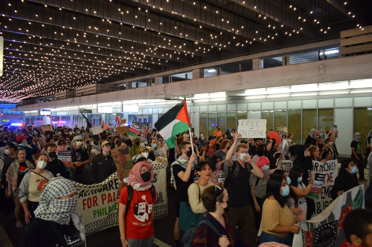 Philadelphia marches in solidarity with Palestine on October 7.