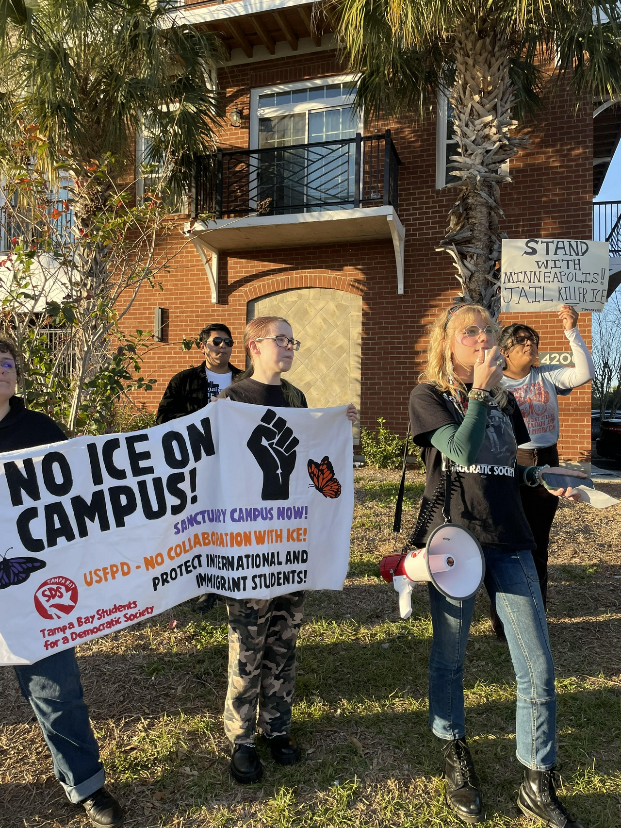 Tampa students protest against ICE.