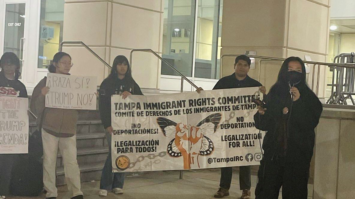 Tampa protest against ending TPS for Venezuelans.
