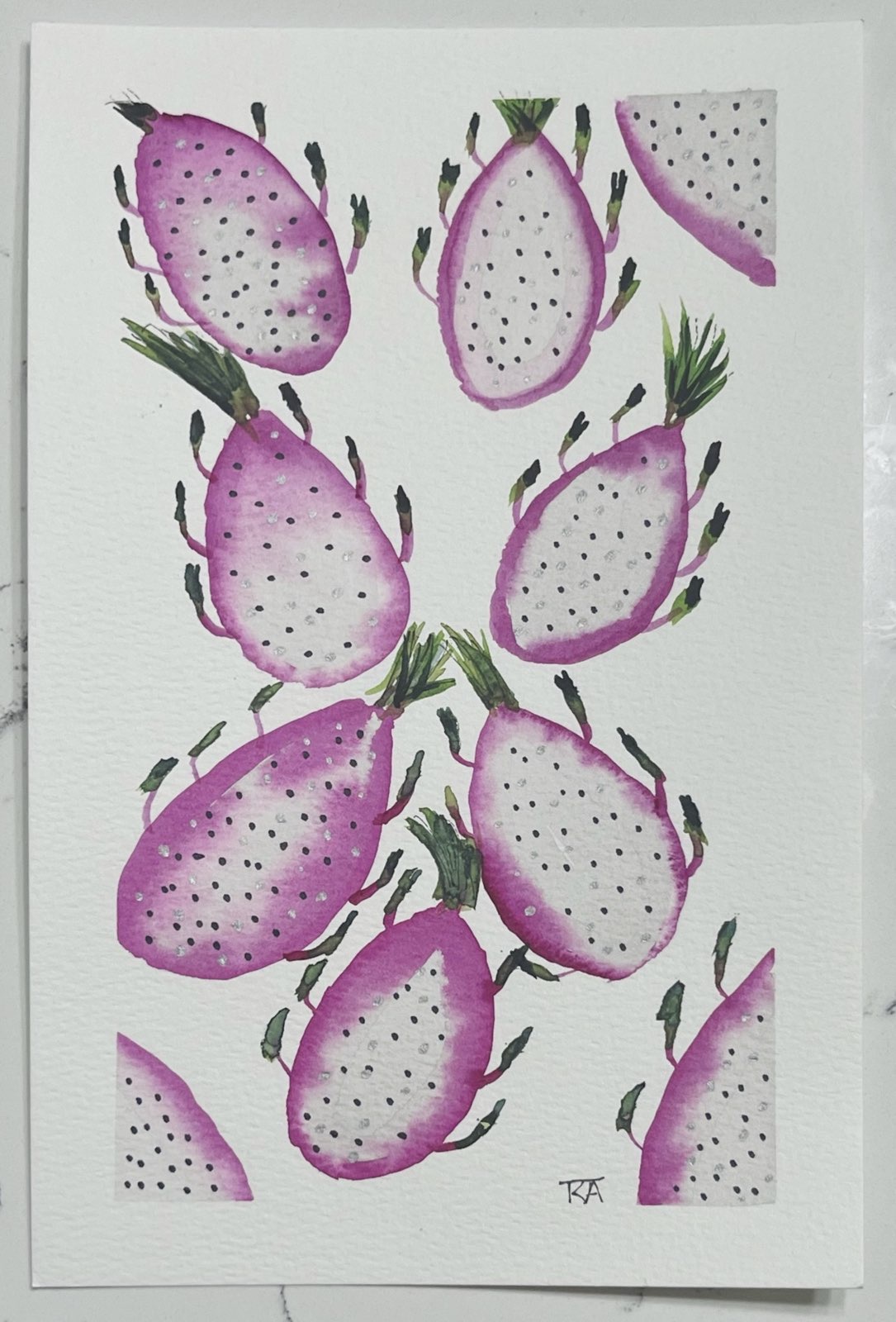 dragonfruit painting