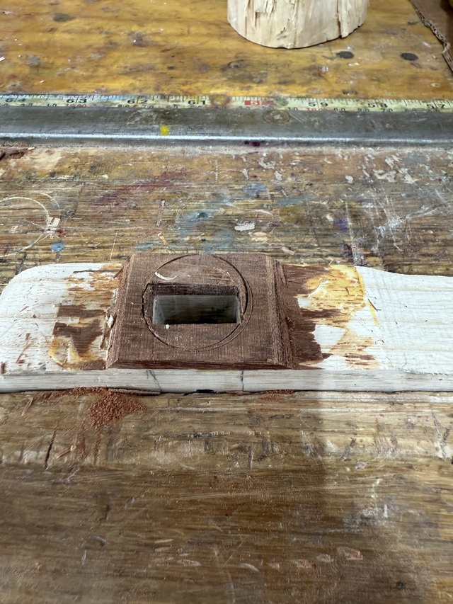 I've removed some of the excess collar using a dovetail saw and chisel