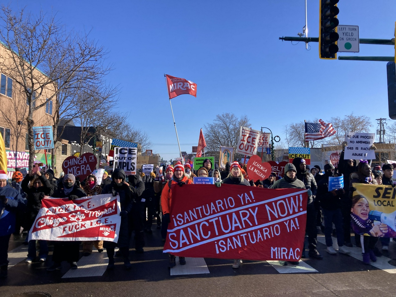 Massive march against ICE in Minneapolis, MN.