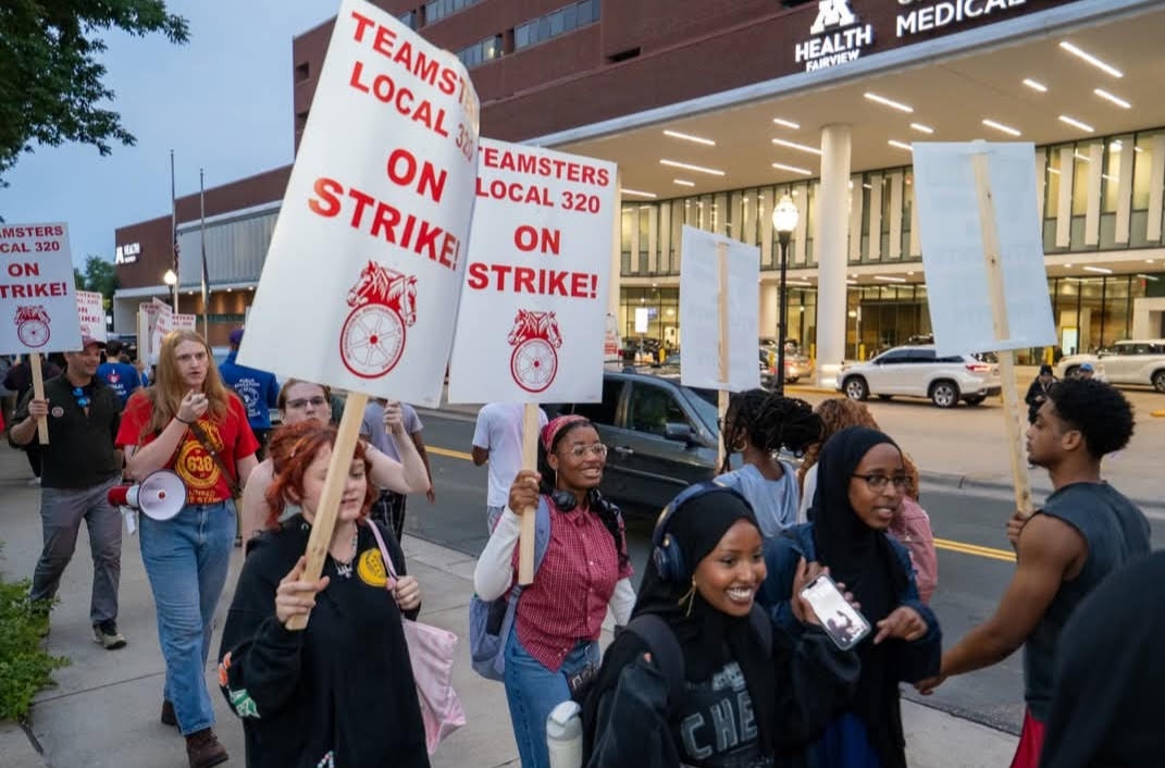 Teamsters at the U of MN begin strike!