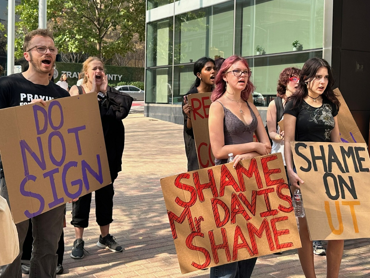 Austin, Texas rally against Trump's interference at UT. 