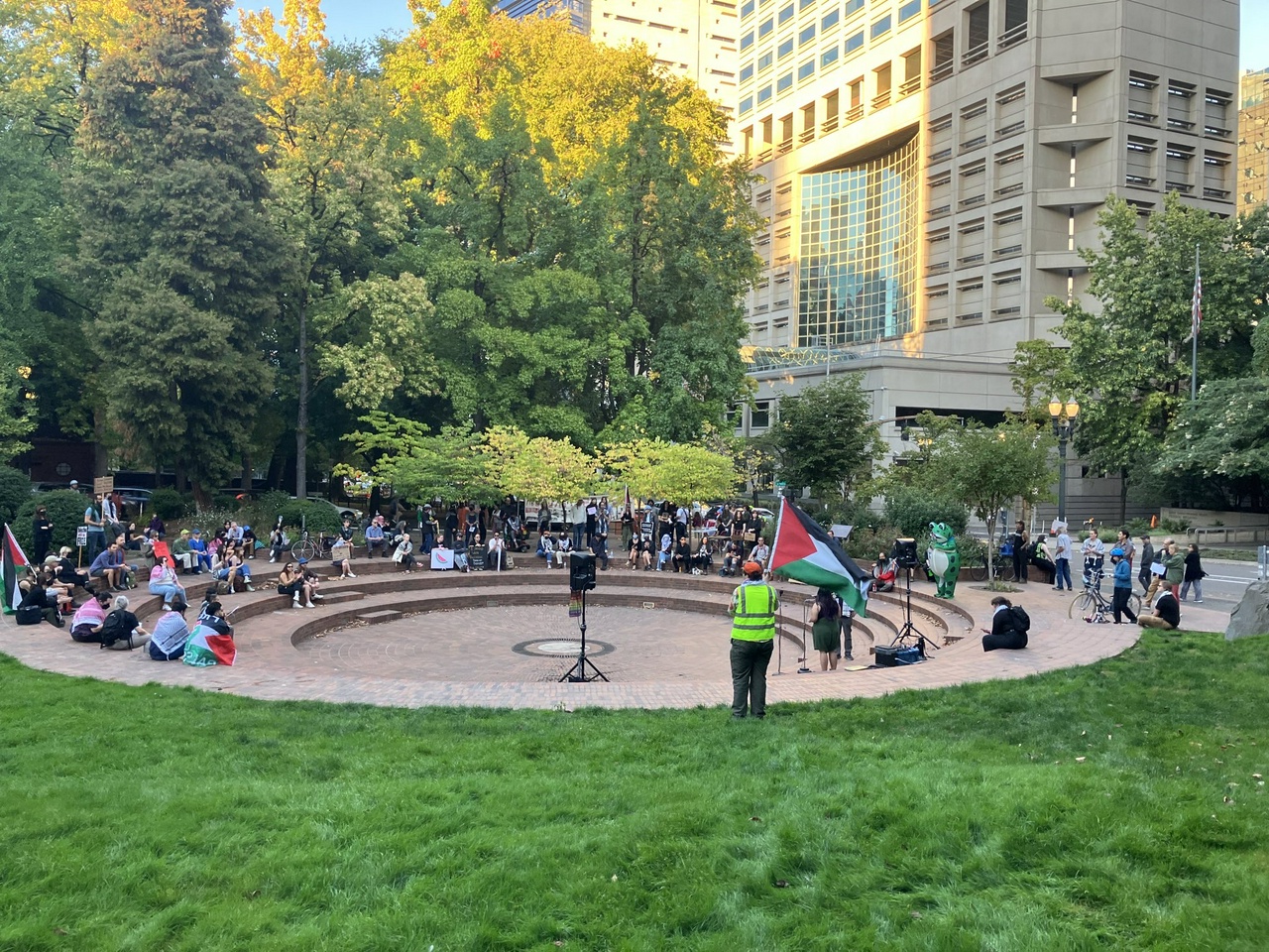 Pro-Palestine rally in Portland, Oregon on October 7.