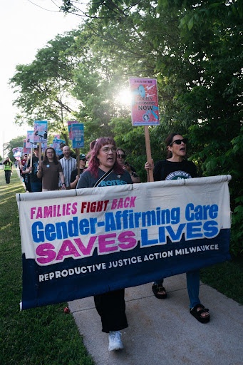 Milwaukee rally against attacks on gender-affirming care. | Fight Back! News Milwaukee rally against attacks on gender-affirming care.