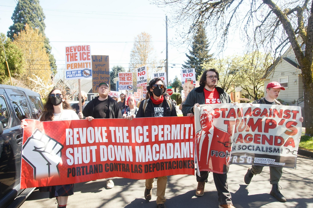 Portland activists demand city action against ICE landlord Stuart Lindquist after fire at Centennial Mills Warehouse