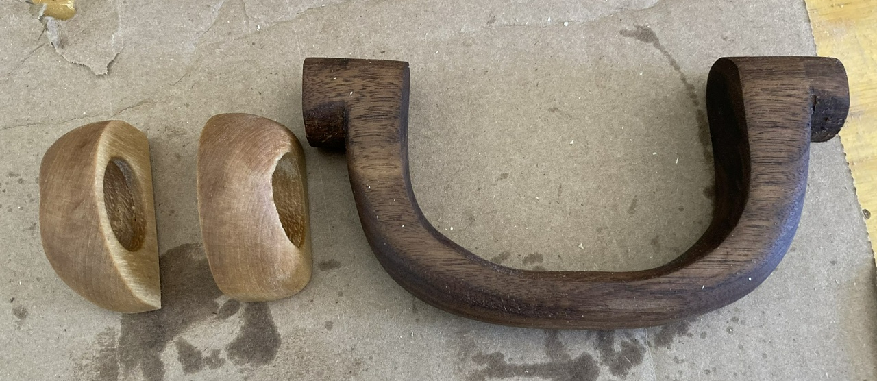 Handle and brackets for the handle