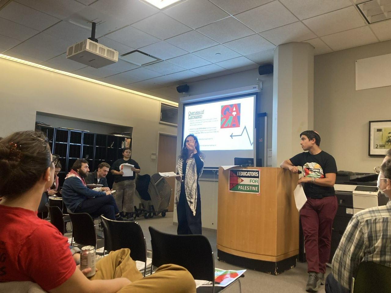 Event held by NYC Educators For Palestine.