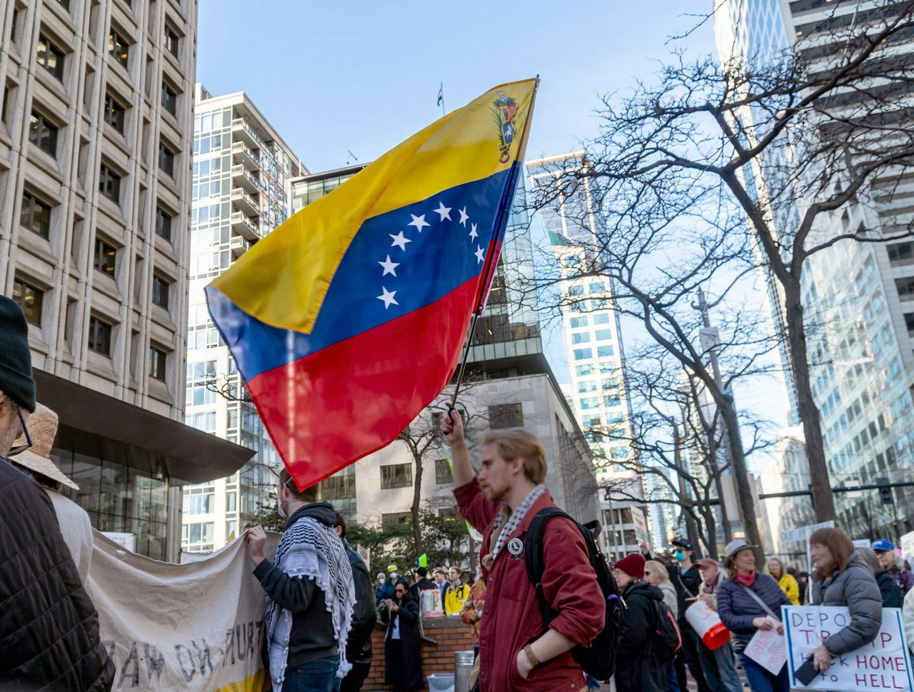 Seattle protest against U.S. attacks on Venezuela.