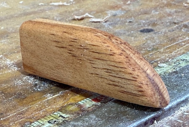 Insert for the knife sheath, made from pine