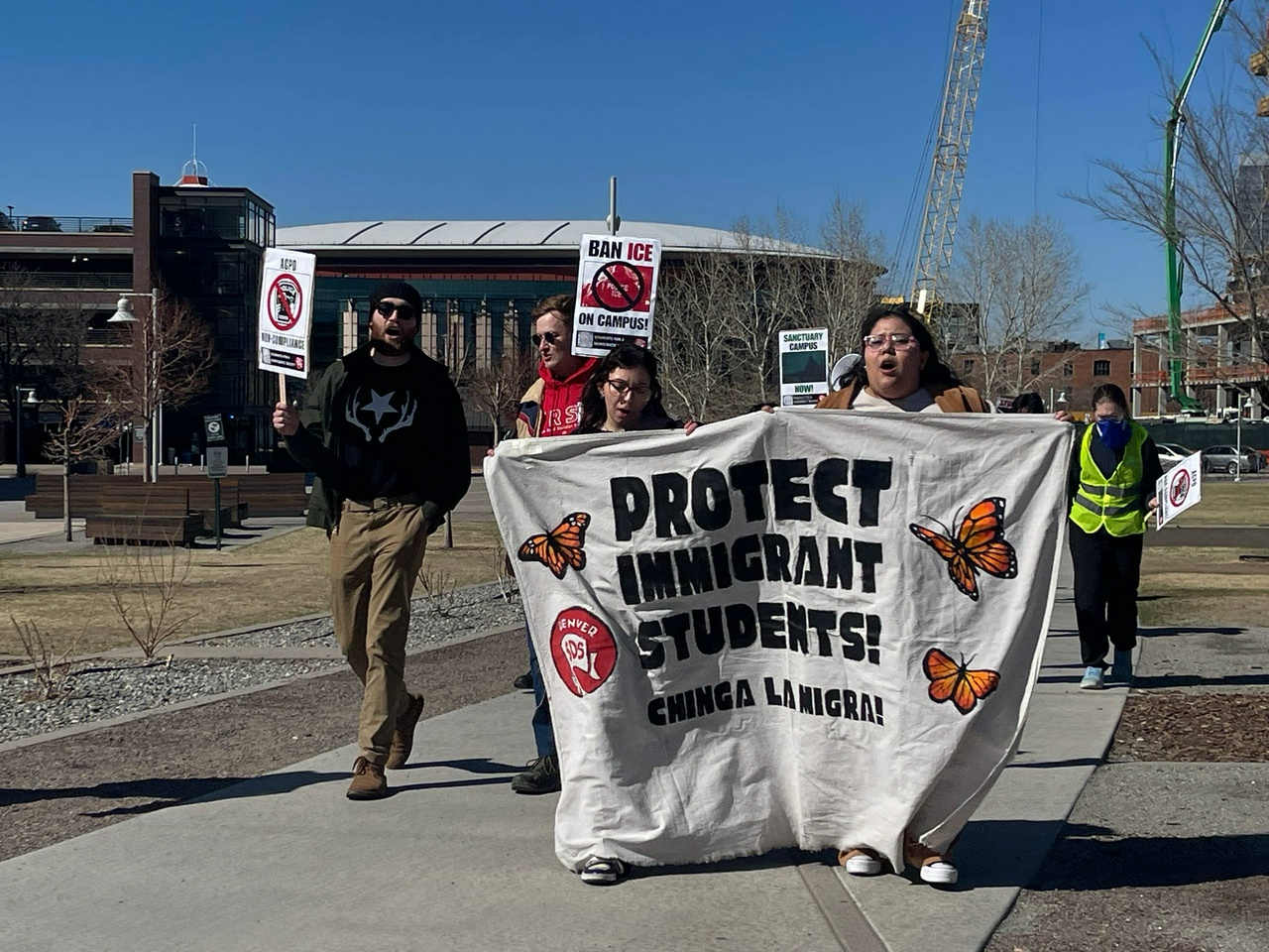 Student protest demands ICE off Auraria campus. | Photo: Fight Back! News Student protest demands ICE off Auraria campus.