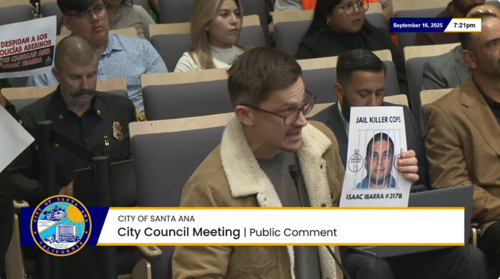 Santa Ana demands independent police oversight and justice for Noe Rodriguez at city council meeting