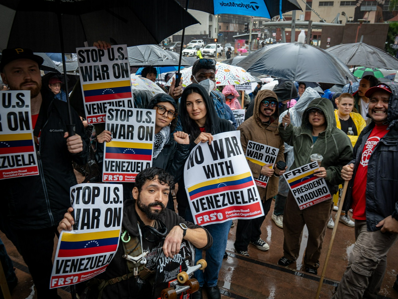 LA protest against the U.S. attacks on Venezuela.