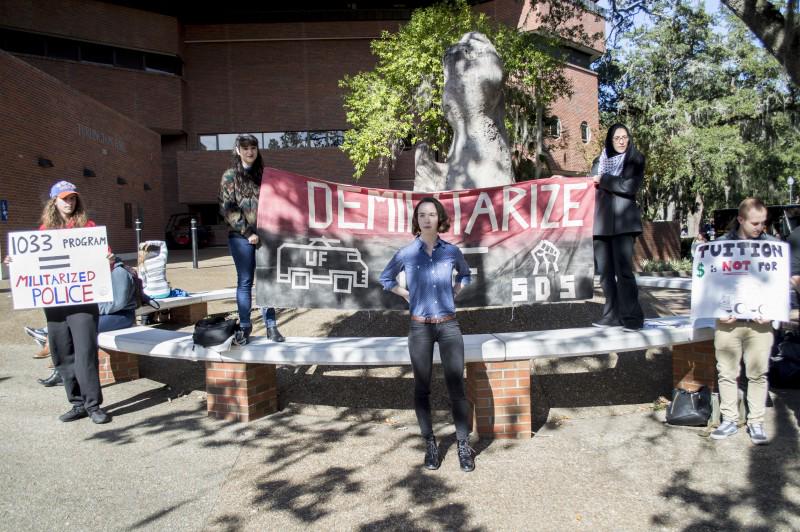 Florida students oppose militarization of police.