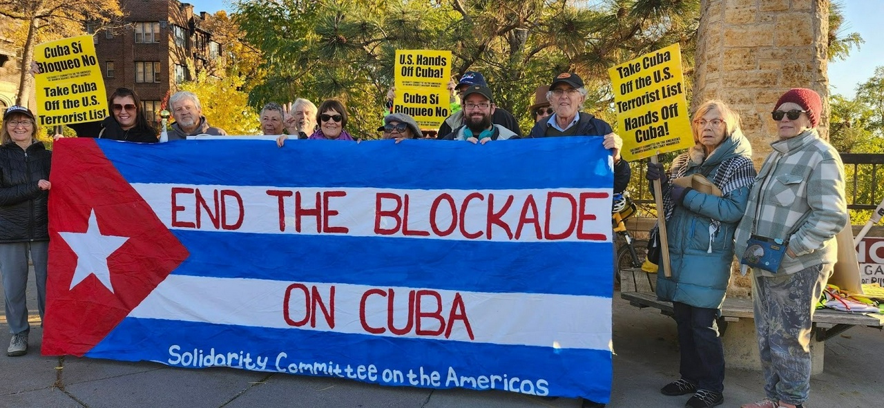 Minnesota protest demands hands off Cuba and Venezuela.