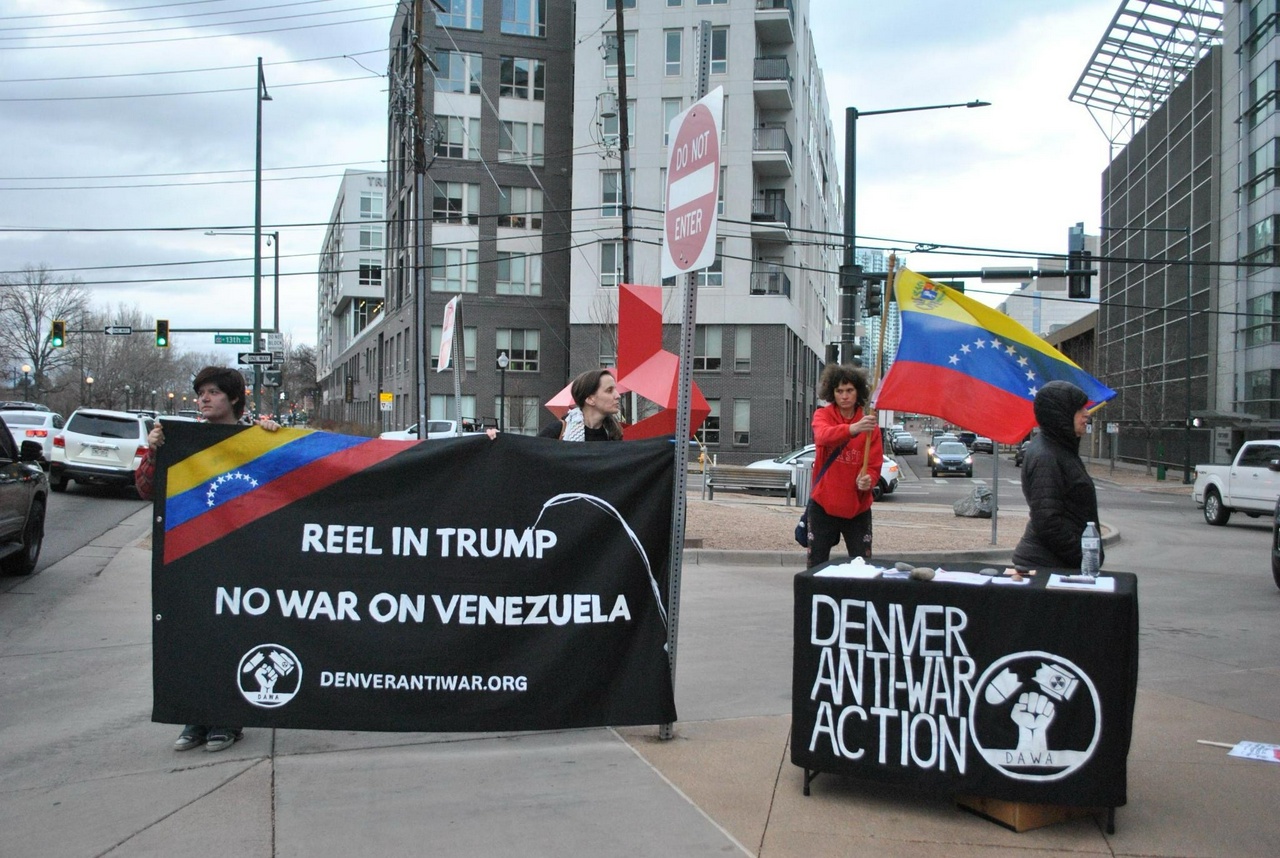 Denver rally in solidarity with Cuba and Venezuela. 