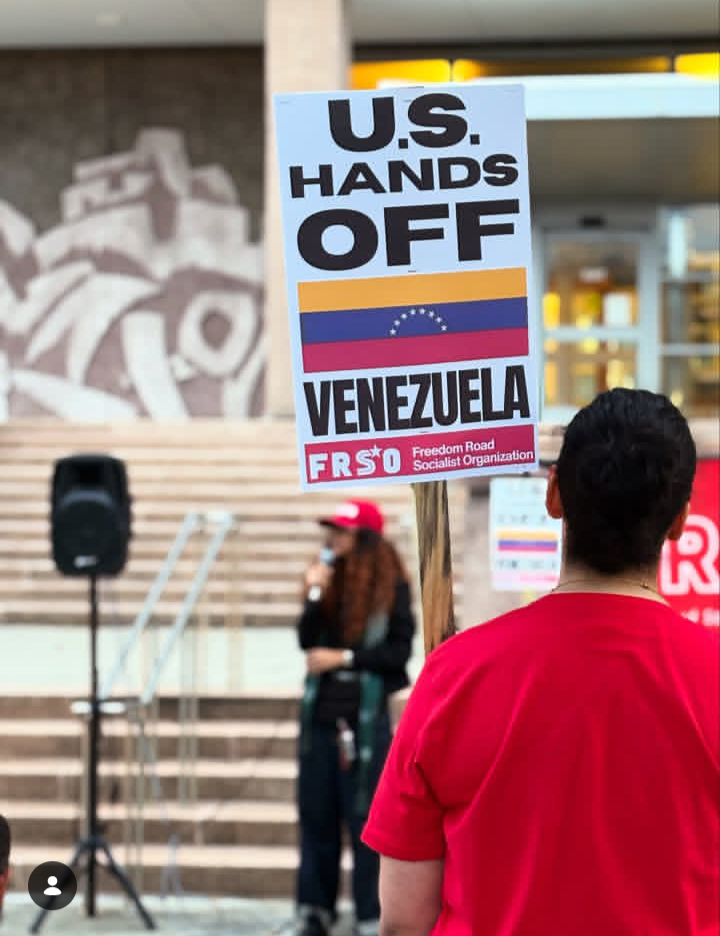 Jacksonville rally against U.S. intervention in Venezuela.