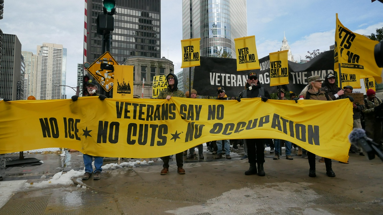 Veterans Day protest demands an end to war and occupation | Fight Back! News/Shane Hogan