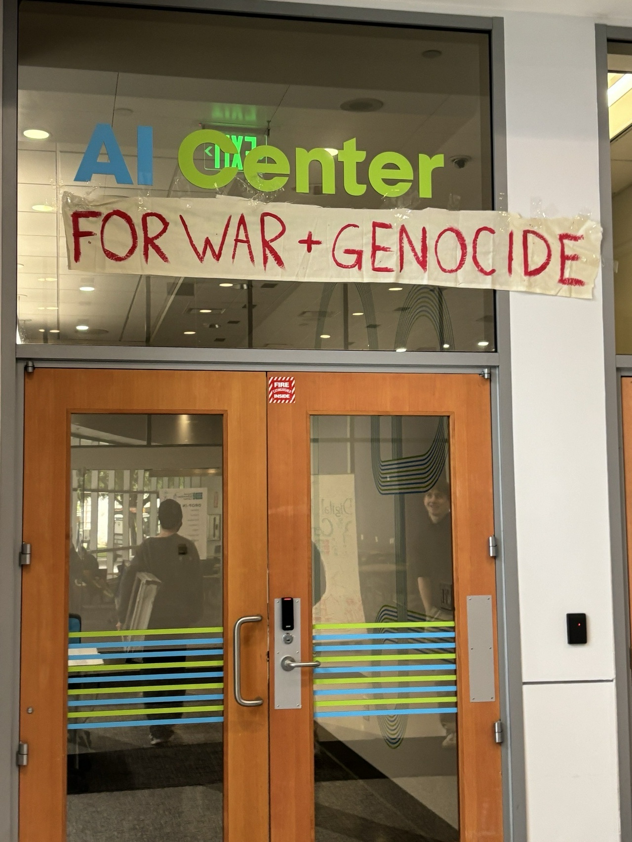 San Jose students demand university cut ties with war profiteers.