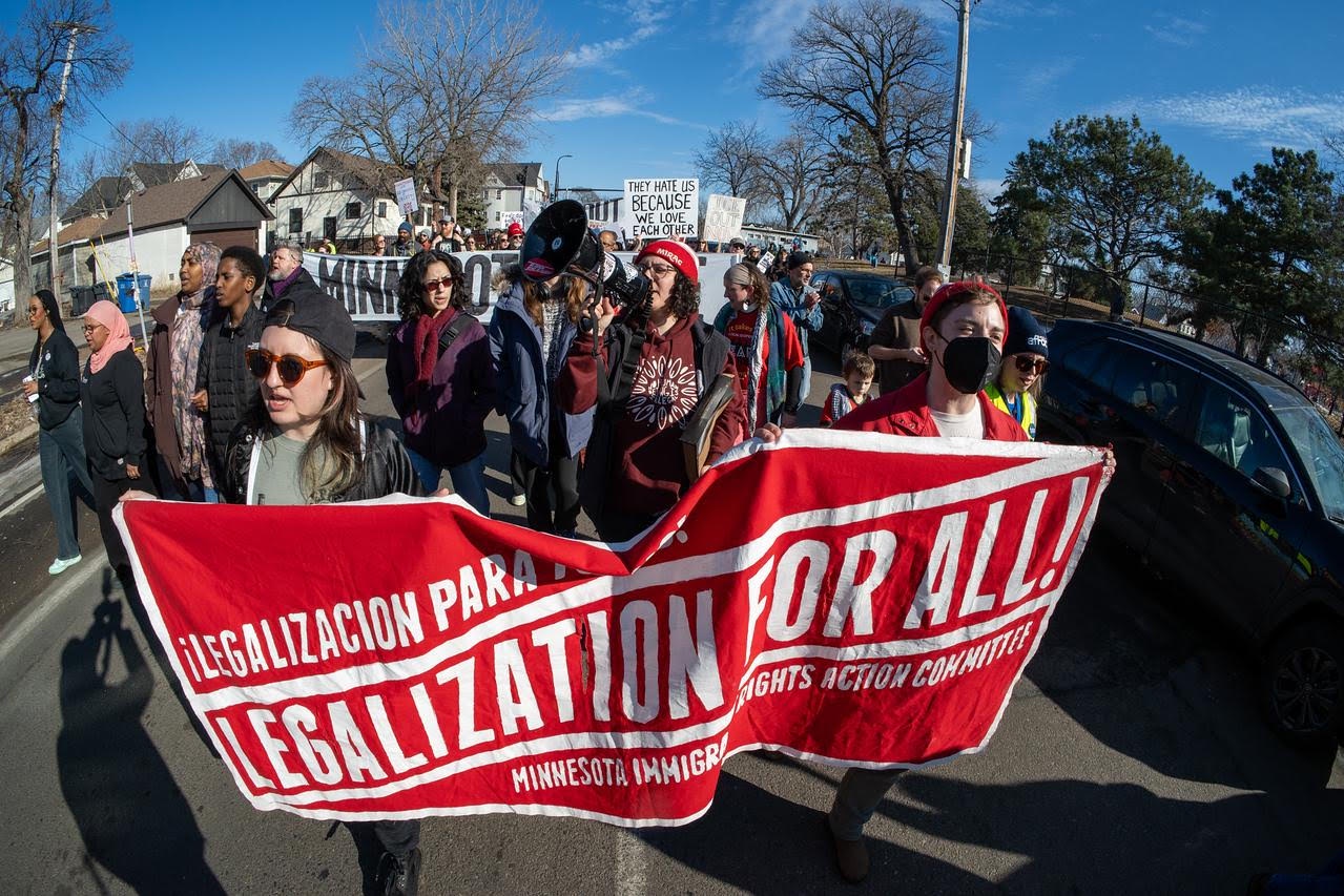 Minneapolis march against ICE.
