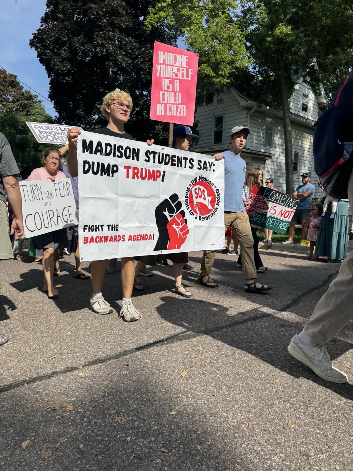 Madison, Wisconsin SDS marches for Palestine.