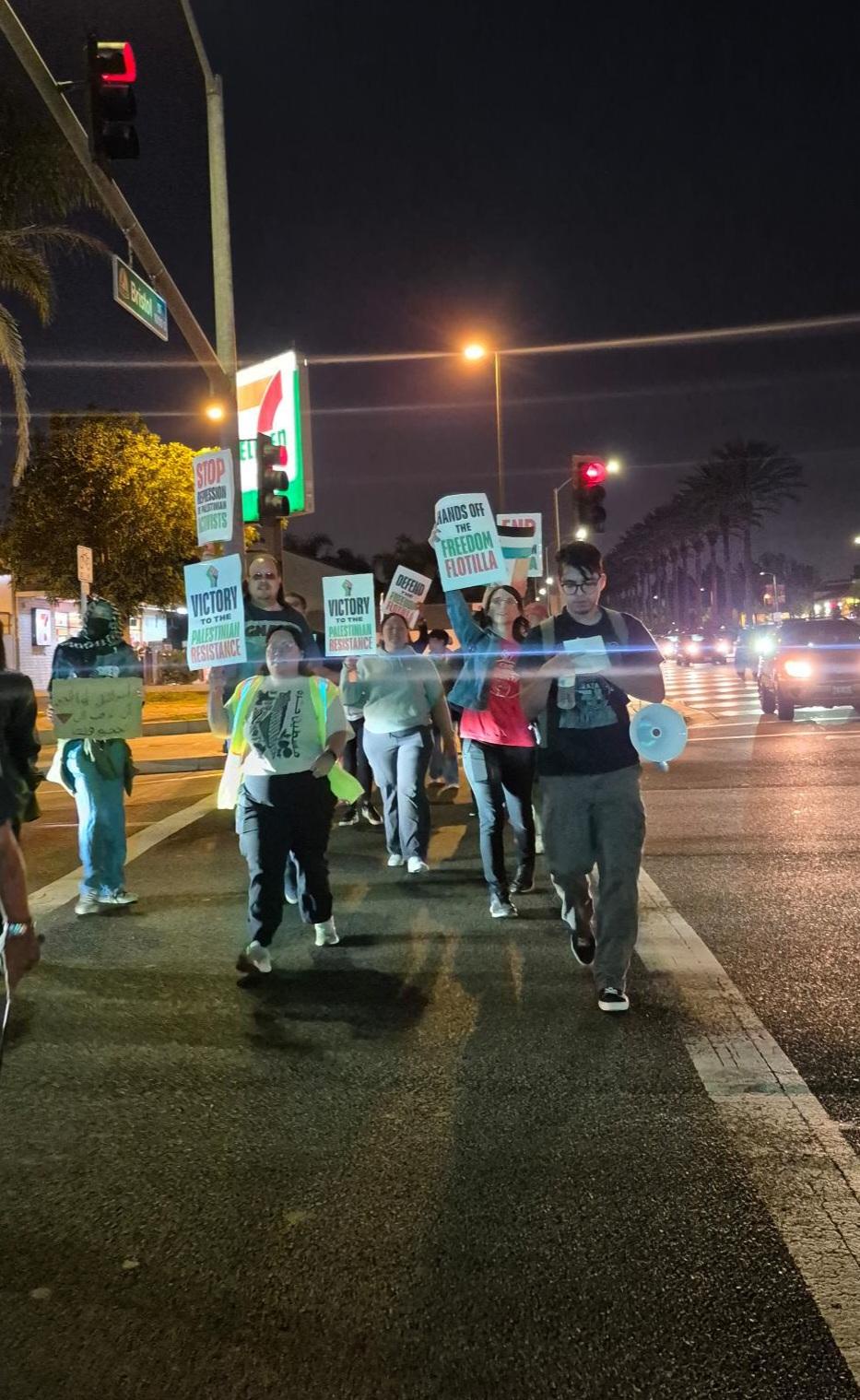 Santa Ana, California rally in solidarity with Palestine on October 7.